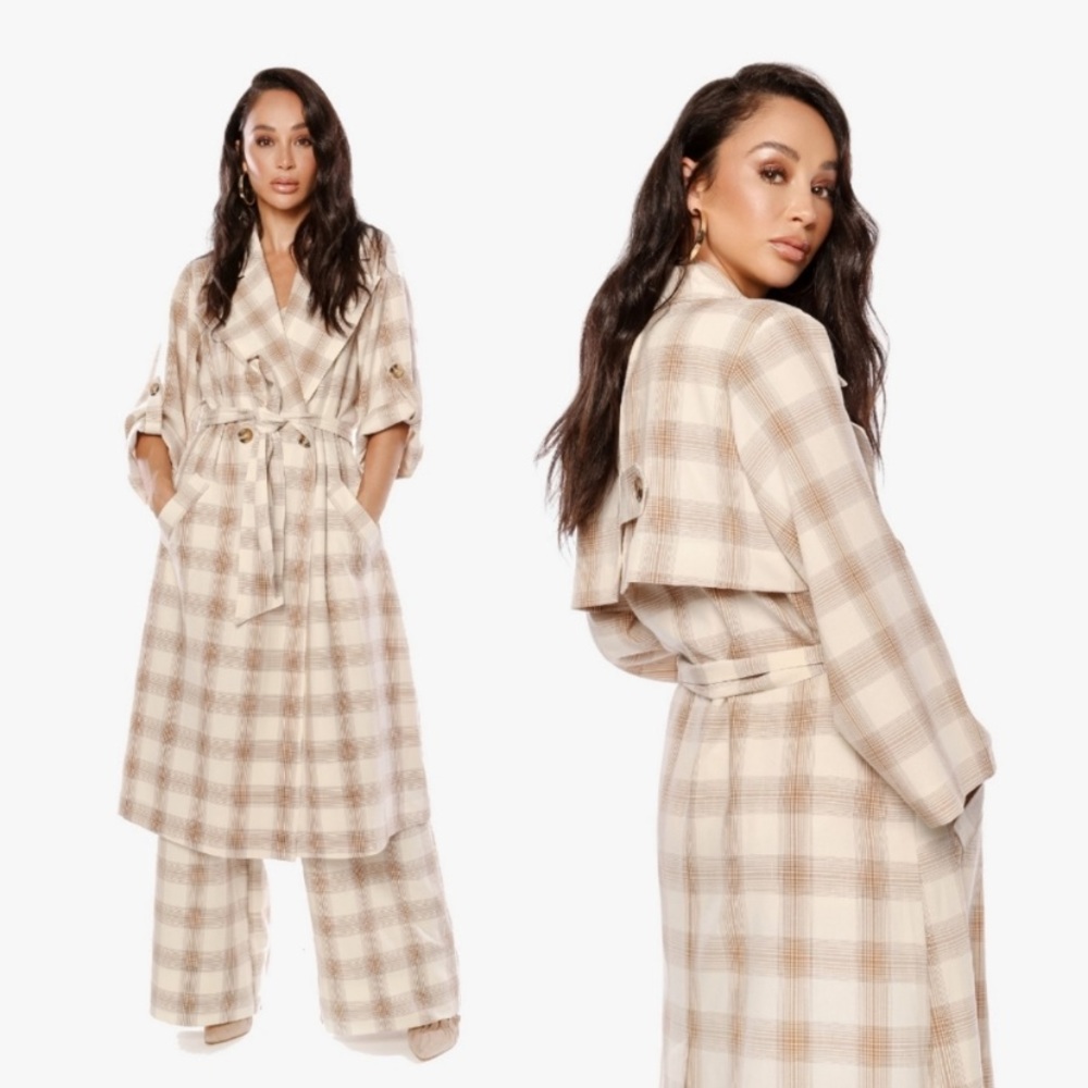 CARA SANTANA She Likes The Attention Plaid Jacket